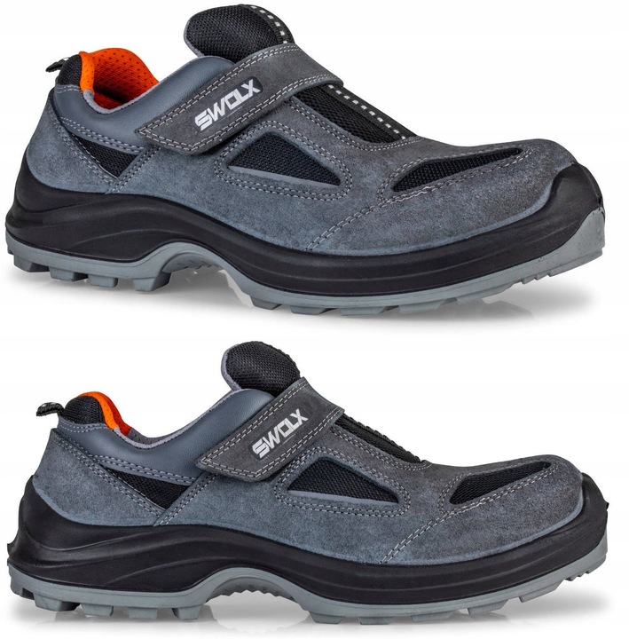 BUTY ROBOCZE PÓŁBUTY LEKKIE PODNOSKIEM BLACHĄ BHP Swolx X12 R. 43+ WKŁADKA