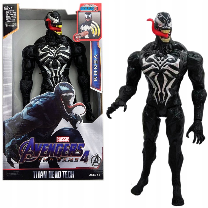 VENOM DUŻA INTERAKTYWNA RUCHOMA FIGURKA DŹWIĘK 30CM RUSZA SIĘ AVENGERS