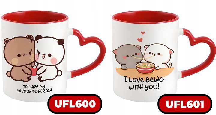 KUBEK PREZENT MISIE BUBU I DUDU CUTE BEAR LOVE MIŚ