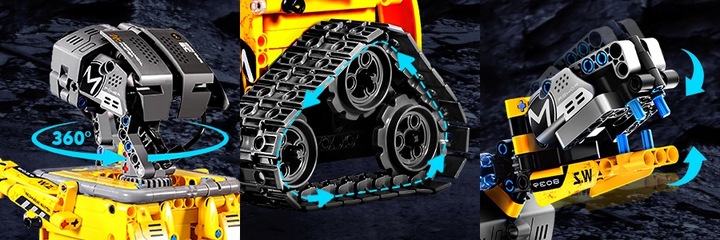 KLOCKI ROBOT ZDALNIE STEROWANY RC DINOZAUR 5w1 520szt DO PROGRAMOWANIA APP