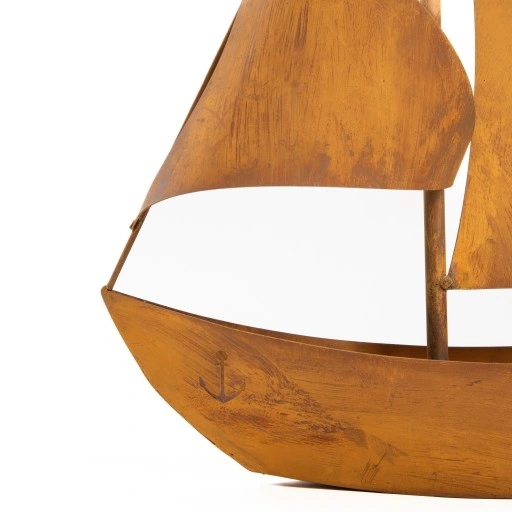 Metalowy Statek Dekoracyjny Ozdoba do Ogrodu Domu Dekoracja Efekt Korten