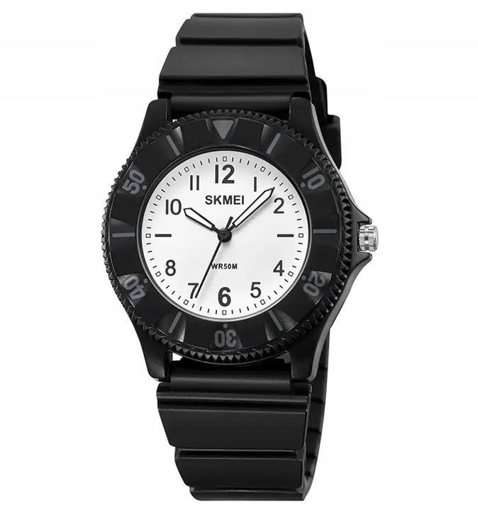 Zegarek dziecięcy SKMEI analogowy czytelna tarcza czarny