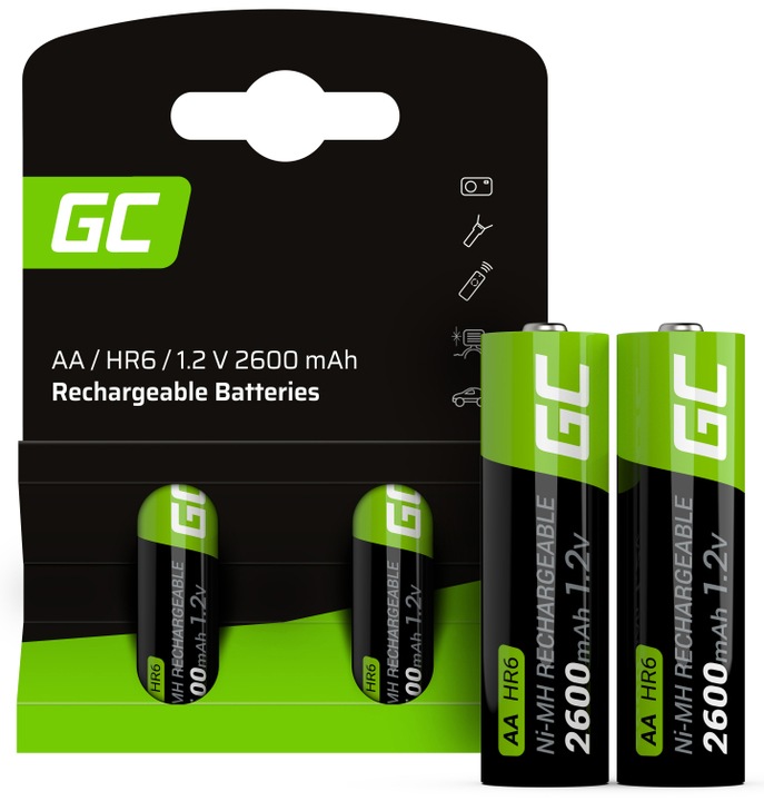 ŁADOWARKA AKUMULATORKÓW Ni-MH AA AAA LCD + 6x AKUMULATORKI 2600mAh AA R6