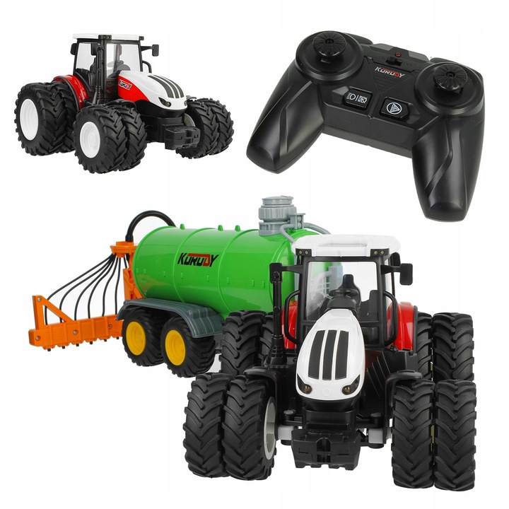 ZDALNIE STEROWANY TRAKTOR XXL CIĄGNIK ROLNICZY PILOT R/C CYSTERNA NA WODĘ