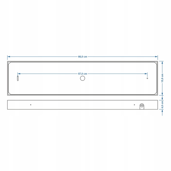 Podświetlany numer domu tabliczka tablica adresowa adres 1R LED 66x15 cm