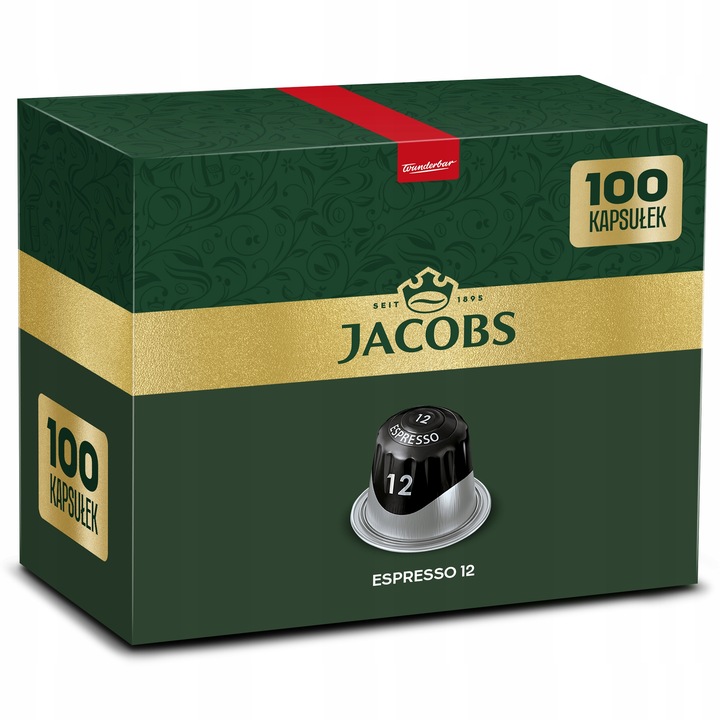 Kapsułki Jacobs do Nespresso(r)* Espresso 12, 100 kaw, 90+10 kaw GRATIS!