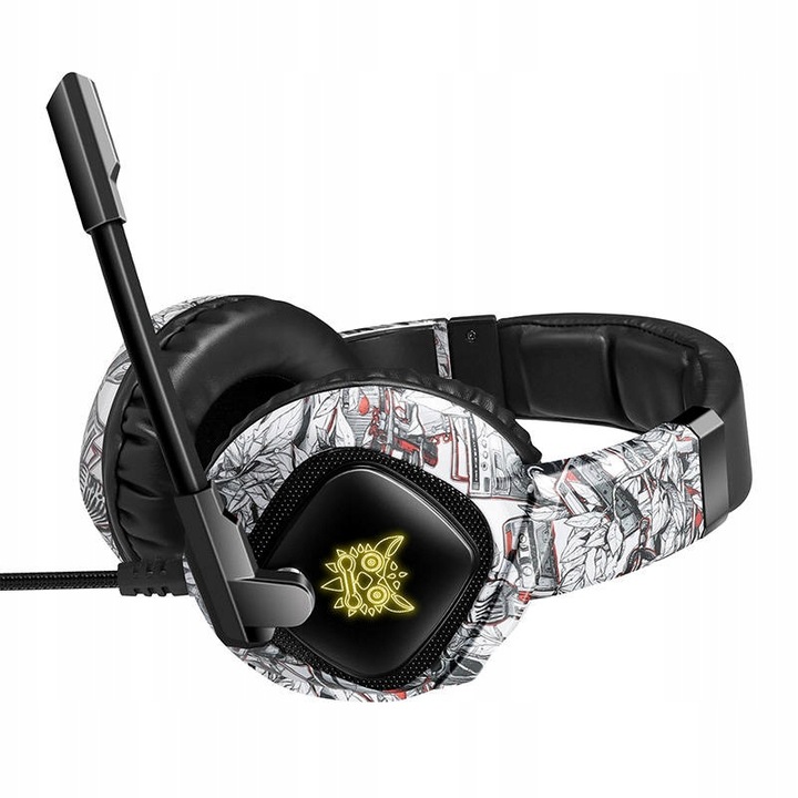 ONIKUMA K19 CAMOU PRZEWODOWE SŁUCHAWKI GAMINGOWE NAUSZNE RGB Z MIKROFONEM