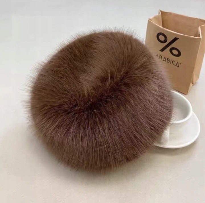 CZAPKA DAMSKA ZIMOWA CIEPŁA FUTRZANA MODNA ELEGANCKA FUTERKOWA TOCZEK