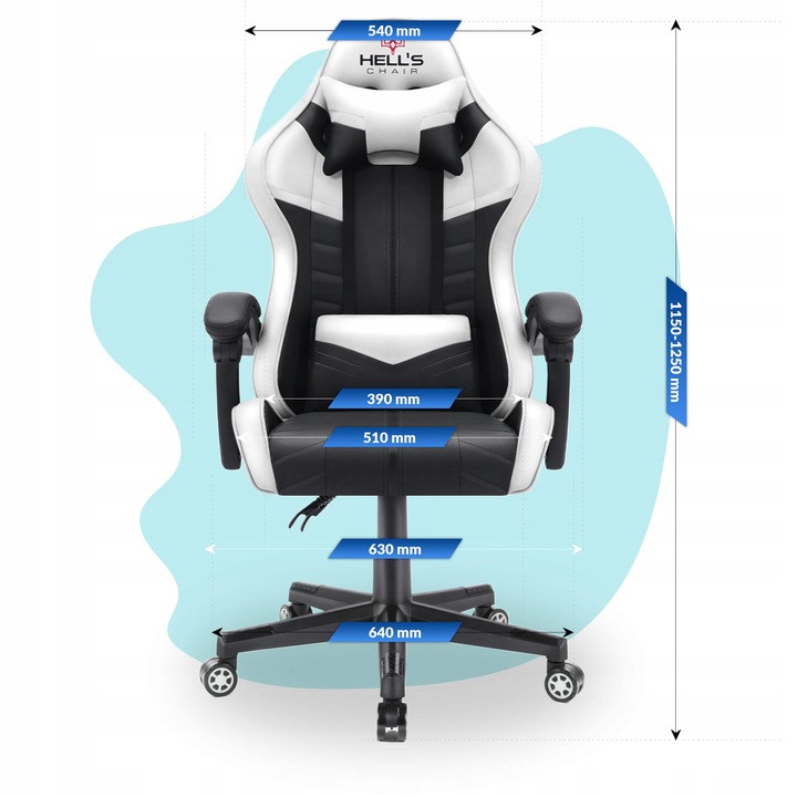 FOTEL GAMINGOWY DLA GRACZA BIUROWY HELL'S