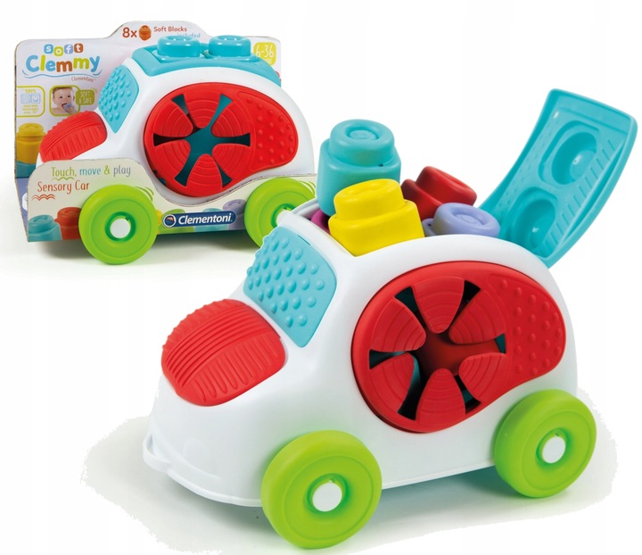 Clemmy. Autko z klockami Clementoni