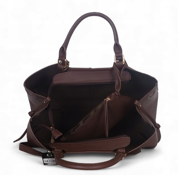 Gallantry Paris Genialna czekoladowa torebka shopper Łódka Pola Portfelik