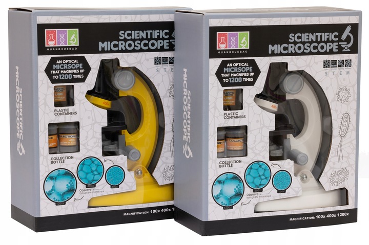 MIKROSKOP EDUKACYJNY NAUKA EKSPERYMENT DLA DZIECI 1200X ZABAWKA EDUKACYJNA