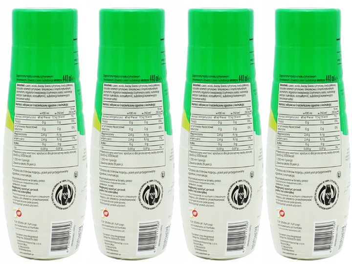 6x SYROP KONCENTRAT 7 UP DO SATURATORA SODASTREAM 9L NAPOJU z 440ml
