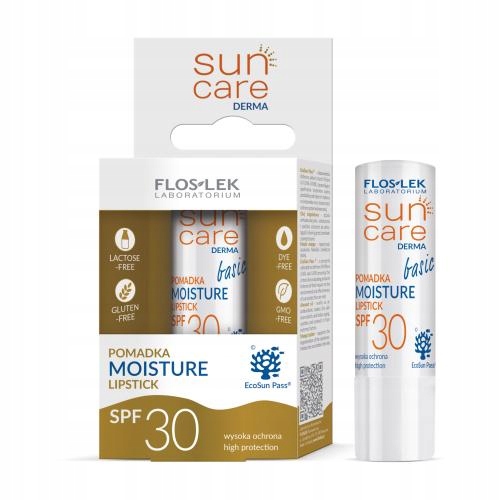 FLOS-LEK Sun Care Derma Moisture Pomadka ochronna SPF 30, 4 g
