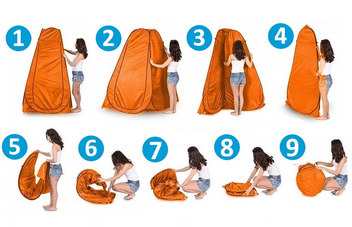 3W1 Namiot Plażowy Przebieralnia Toaleta WC Kabina Prysznic Kempingowy 185c