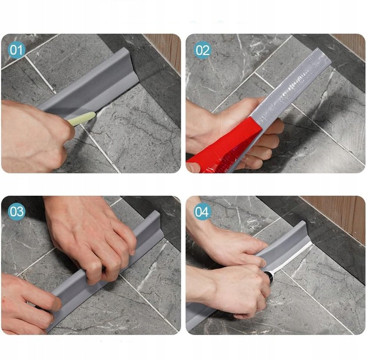 Próg prysznicowy Bariera Zapora wodna 200cm / 2m 50x30mm - SZARY