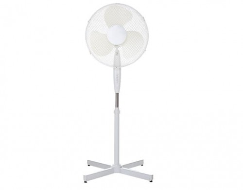 DUŻY WENTYLATOR BIUROWY WIATRAK PODŁOGOWY STOJĄCY DO DOMU BIURA BIAŁY