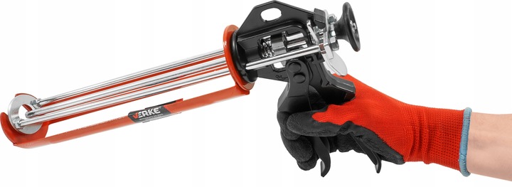 WZMACNIANY WYCISKACZ PISTOLET MAS SILIKONU AKRYLU KLEJU SMARU USZCZELNIACZY