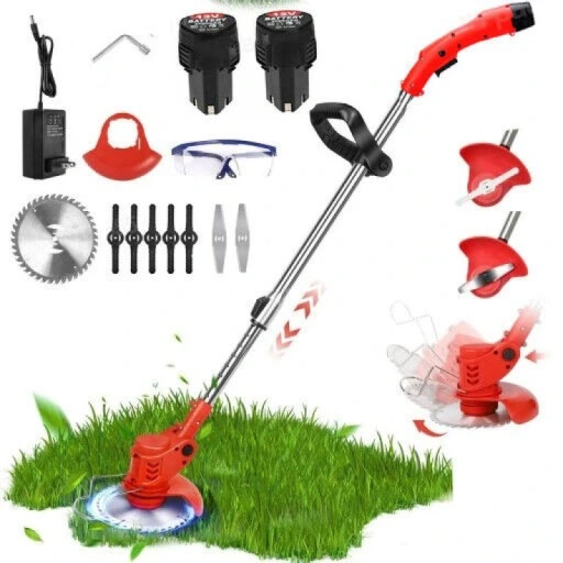 TELESKOPOWA ELEKTRYCZNA BEZPRZEWODOWA PODKASZARKA 650 W MOCNA+2*3000mAh AKU