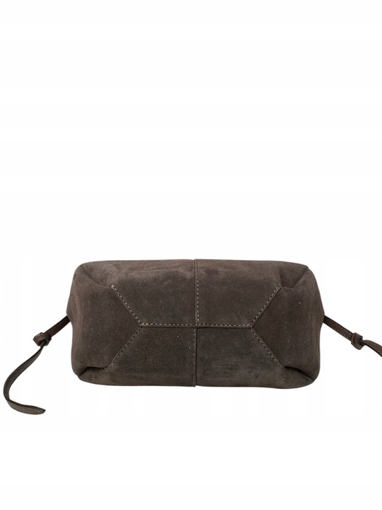 Torebka damska VERA PELLE SHOPPERKA skóra ZAMSZ BRĄZOWA