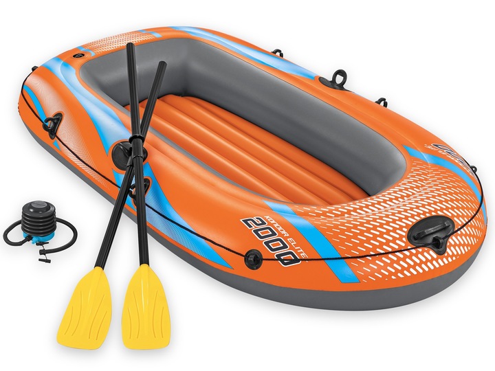 wytrzymały PONTON KONDOR Elite Bestway 196 cm do pływania WIOSŁA pompka