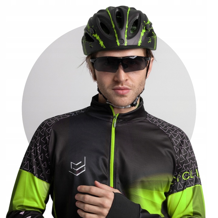 KASK ROWEROWY Z OKULARAMI LEKKI REGULOWANY ERCOLE