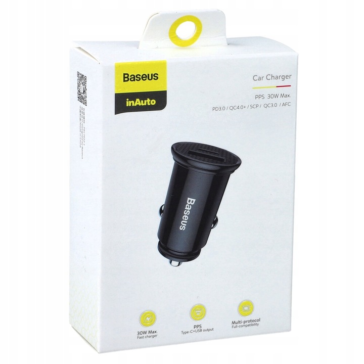 Ładowarka samochodowa Baseus Circular 30W 5A USB do auta, szybkie ładowanie