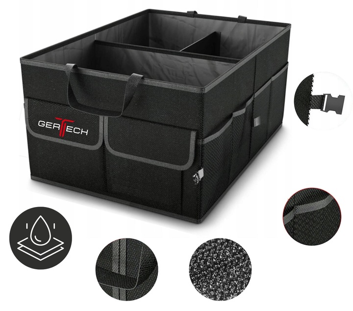 Organizer samochodowy DO BAGAZNIKA Torba rzepy Skrzynka Kufer Pojemny XL