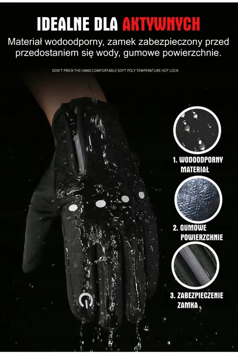 Rękawice Górskie Softshell Narty Rower Touch XXL