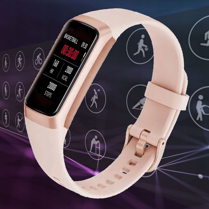Zegarek damski SMARTWATCH RBN AMOLED SMARTBAND FIT-K