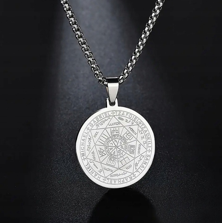 Wisiorek Talizman 7 Aniołów Archaniołów Amulet Pieczęć Srebrny