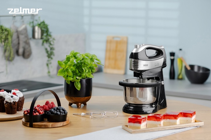 MIKSER RĘCZNY ZELMER LEKKI ROBOT KUCHENNY 4 KOŃCÓWKI Z MISĄ 2,5L TURBO 700W