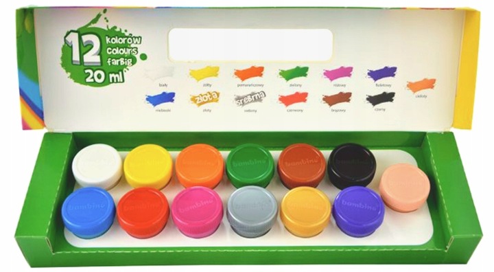 BAMBINO FARBY PLAKATOWE 12 KOL + 1 20 ML