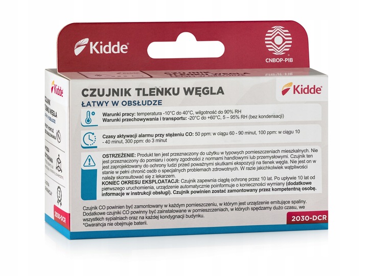 czujnik czadu KIDDE 2030-DCR ,czujnik tlenku węgla bateryjny ,rok prod 2025