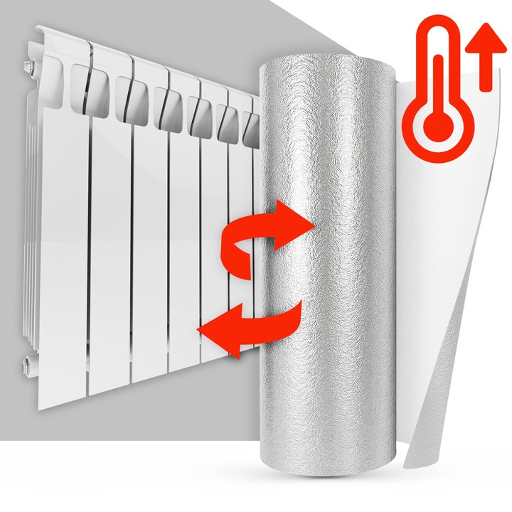 Ekran Zagrzejnikowy 10m Mata Pianka Aluminiowa Izolacyjna Odbija Ciepło Alu