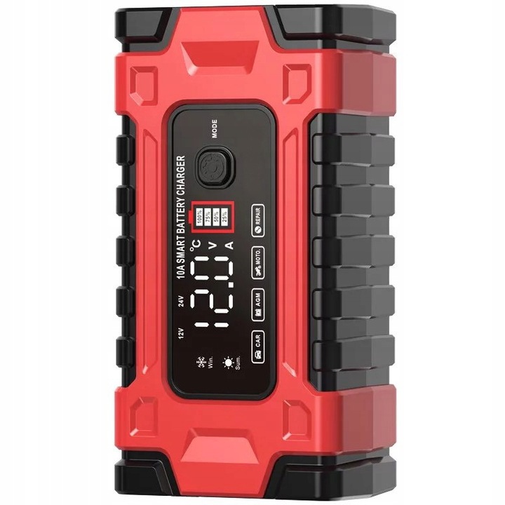 AUTOMATYCZNY INTELIGENTNY PROSTOWNIK ŁADOWARKA DO AKUMULATORA 12V 24V 10A