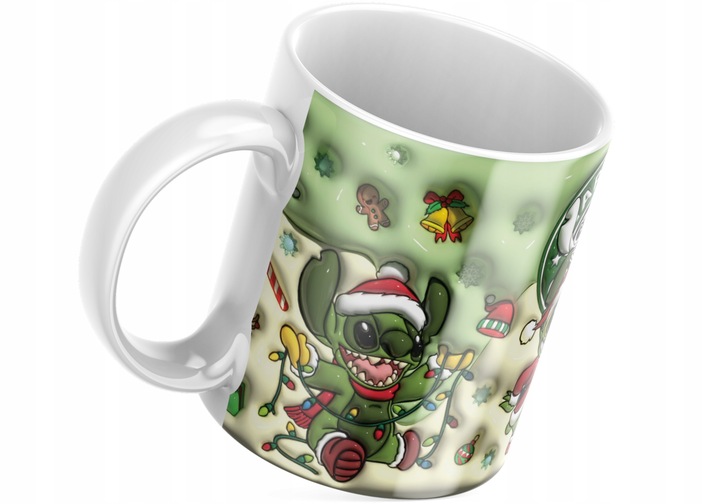 Świąteczny Kubek 3D Disney, Stitch - Idealny Na Prezent - Urodziny - NOWOŚĆ