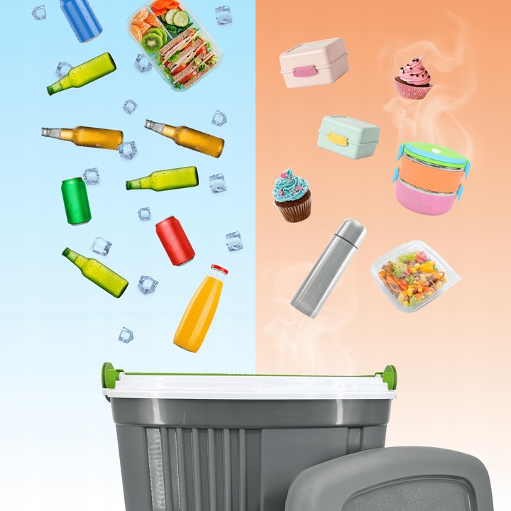 LODÓWKA TURYSTYCZNA 20L na WKŁADY MROŻĄCE do AUTA kemping PLAŻY na ryby