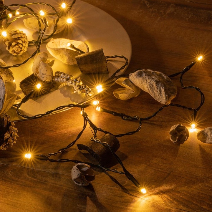 Lampki choinkowe Polamp led 10m 100pkt WW brąz wewnętrz