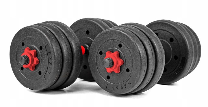 HANTLE regulowane 2x20KG sztanga KETTLEBELL zestaw HANTLI 6w1 GRYFY uchwyty