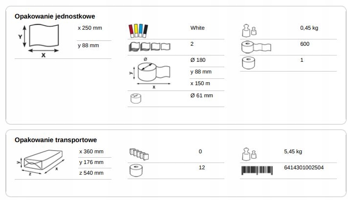 Papier toaletowy Katrin 2504 Jumbo x12