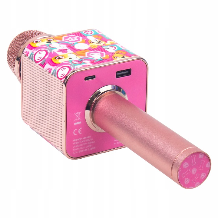 MIKROFON BEZPRZEWODOWY DLA DZIECI KARAOKE GŁOŚNIK BLUETOOTH Psi Patrol
