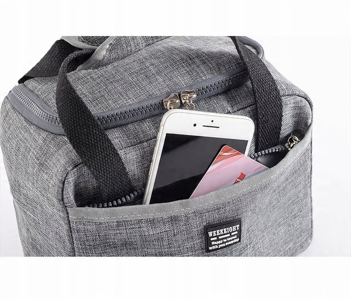 TORBA TERMICZNA ŚNIADANIOWA LUNCH BOX IZOLACYJNA niebieska