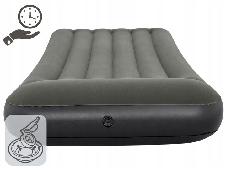 Materac Dmuchany Welurowy Jednoosobowy Łóżko 188x99x30 Bestway MODEL 2025