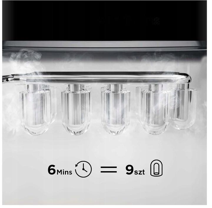 MOCNA KOSTKARKA DO LODU MASZYNA DO KOSTEK INOX S/L 12kg/dzień 240W+GRATIS