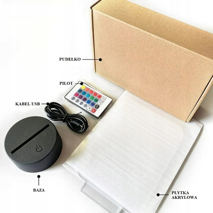 OZDOBA ŚWIĄTECZNA CHOINKA 3D LED KOLORY RGB PILOT