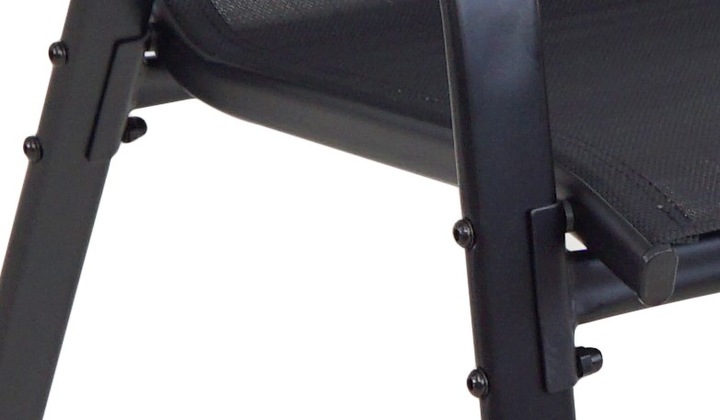 KOMPLET MEBLI BALKON OGRÓD TARAS STÓŁ + 2x KRZESŁA TERNI 60 MI CZARNY