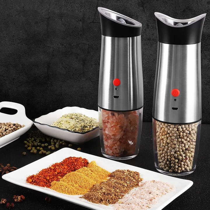 ZESTAW MŁYNKÓW GRAWITACYJNYCH DO PIEPRZU SOLI LED