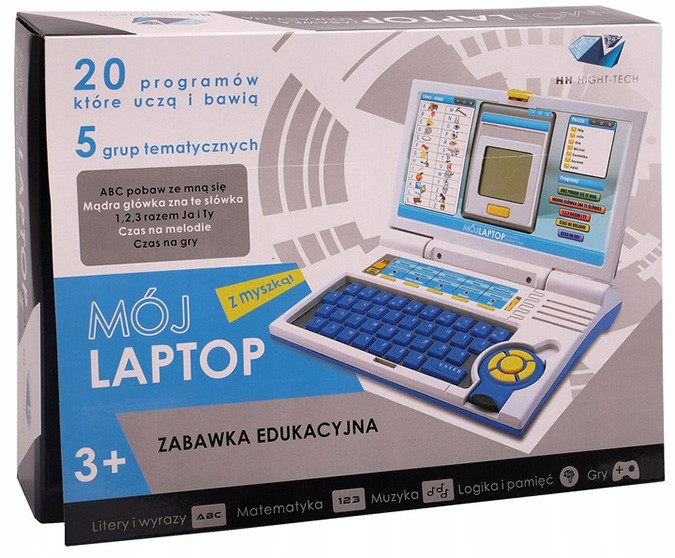 Laptop edukacyjny dla dzieci 20 programów komputer