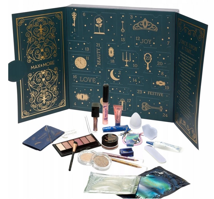 Kalendarz Adwentowy MAX & MORE 24 LUKSUSOWE kosmetyki do twarzy i ciała LOV